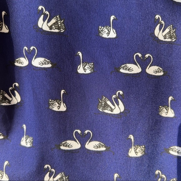 Yumi Swan Long Sleeve Dress Navy Blue - Picture 3 of 7